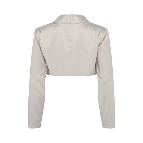 Elegant Formal Satin Long Sleeve Bolero Shrug
