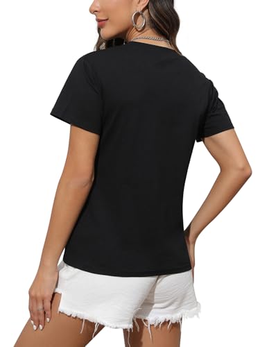 YIJIU Women's Summer Graphic Tee Casual Short Sleeve Tops