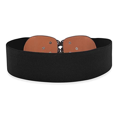 BlackButterfly Stretchy Vintage Waspie Waist Belt with Elastic Buckle