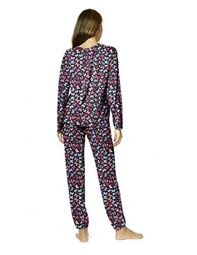 HUE Women's Long Sleeve Tee & Jogger Pajama Set