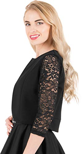 Elegant Lace Sleeve Bolero Blouse for Evening Wear
