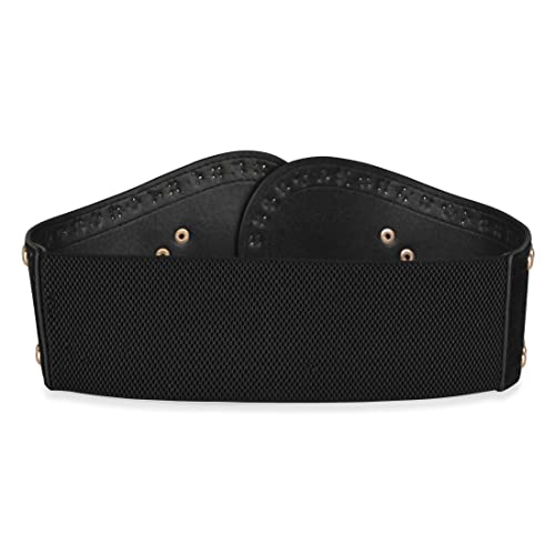 Vintage Black Butterfly Velvet Waist Belt