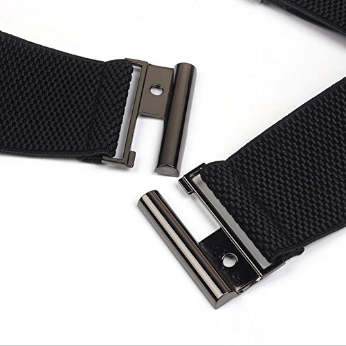 YYXR Women's Black Vintage Elastic Waist Cinch Belts